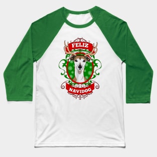 Feliz Navidog Christmas Puppy Reindeer Antlers Baseball T-Shirt